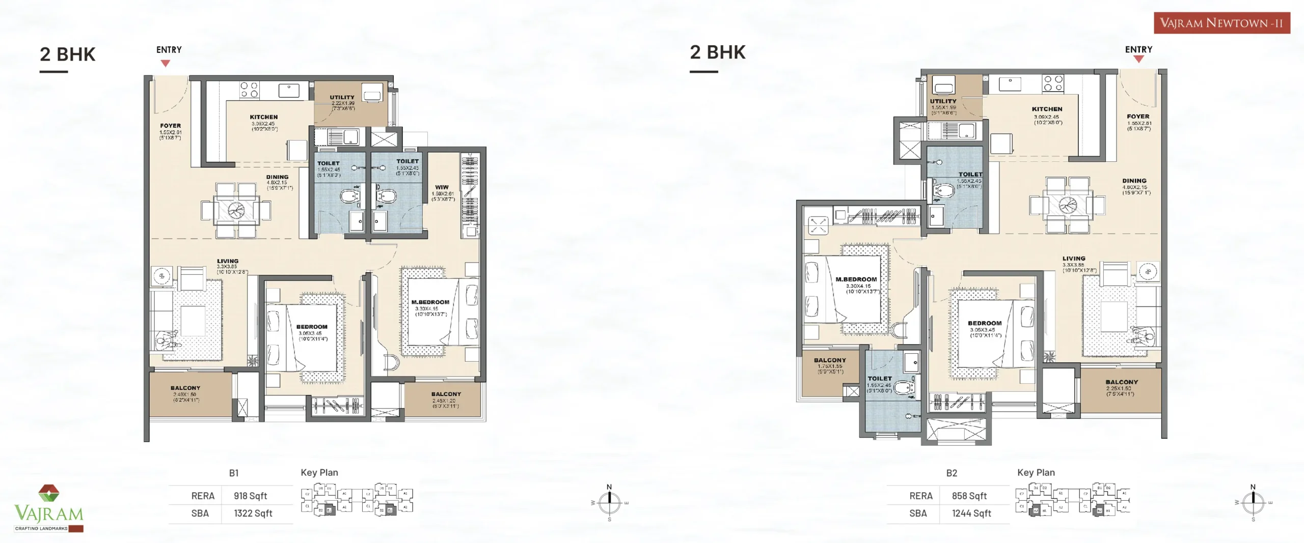 vajram newtown 2 bhk